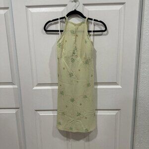 Women’s Vintage N.O.E. Halter‎ Top Dress Green Size Small Lightweight Fairy Y2k